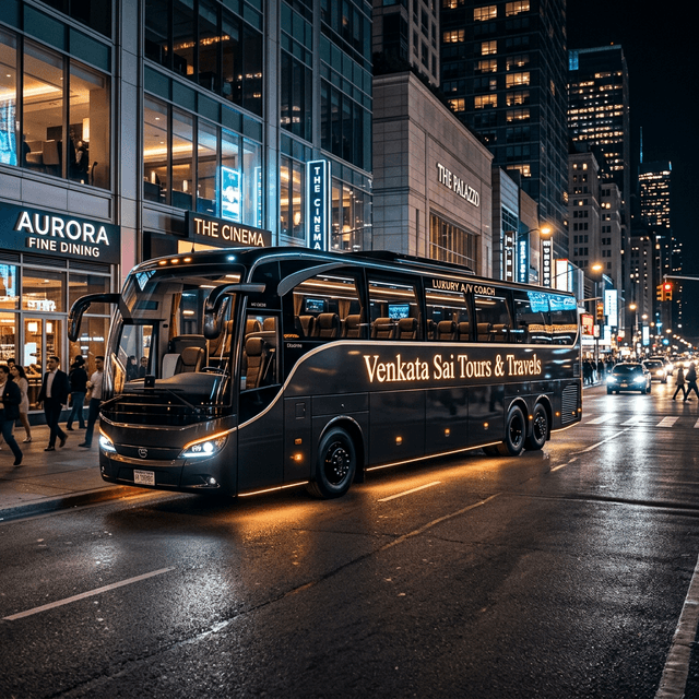 40 and 50 seat luxury bus hire in Anantapur AP — Venkata Sai Tours